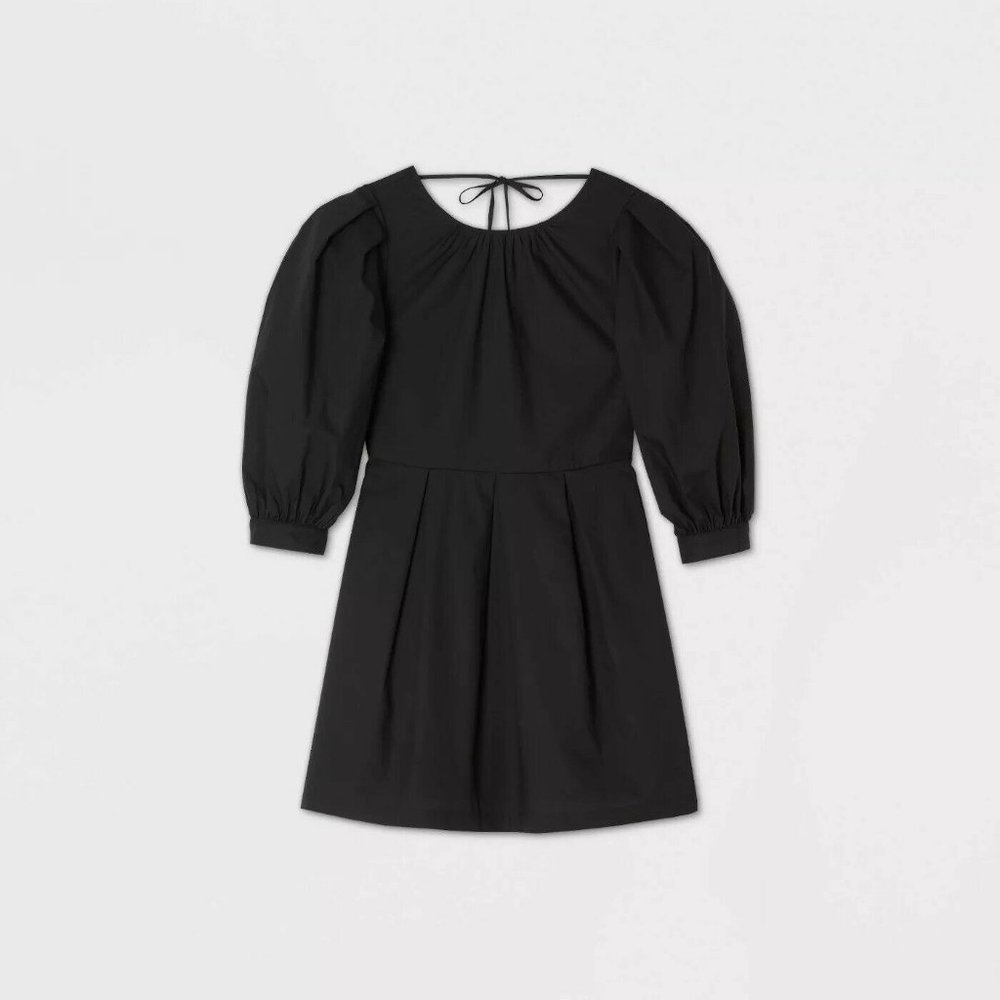 Women's Long Sleeve short Black Dress